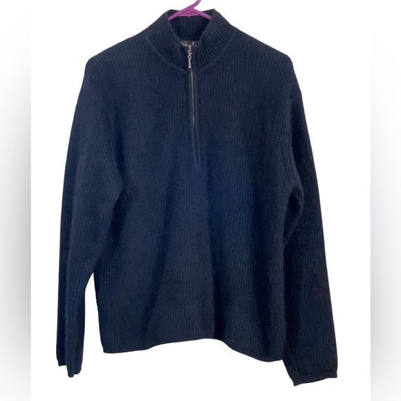 Rafaella angora/wool blend sweater. 1/4 zip, dolman sleeve. Size large GUC - Picture 3 of 9